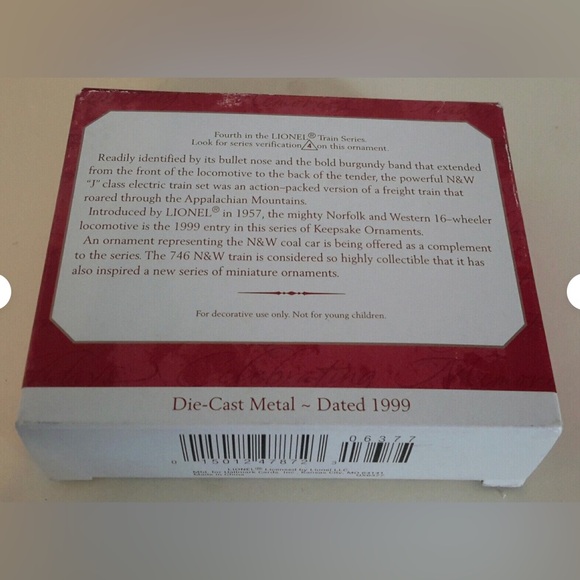 Hallmark Keepsake - Lionel Trains - 746 Norfolk & Western "The Tender" Ornament - Picture 5 of 6